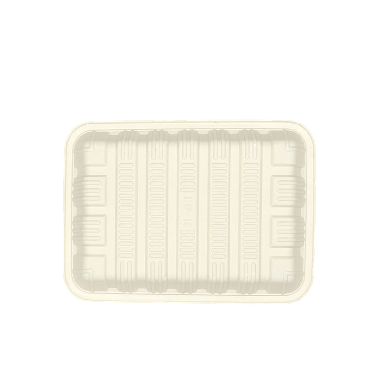 Corn Starch Trays Biodegradable Disposable Food Trays Eco Friendly Rectangular Packing Plate Disposable Hot Food Trays