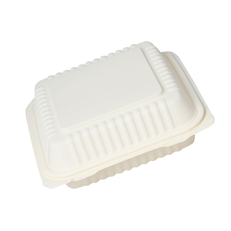 Corn Starch Disposable Food Meal Trays Biodegradable Food Takeaway Box Bento Lunch Boxes 9" Dinner Set Plastic Lunch Box