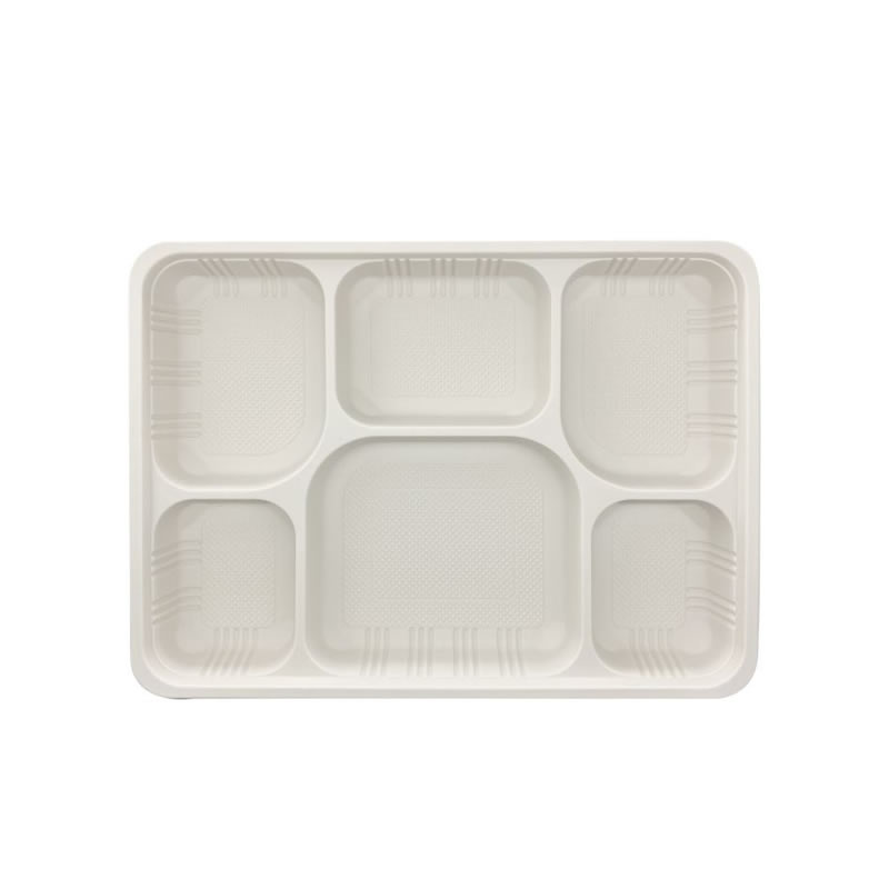 Fully Compostable Microwaveable Freezer Safe 4 5 6 Compartment Takeaway Biodegradable Food Tray