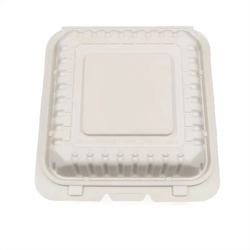 Biodegradable Ecofriendly Disposable Tableware Corn Starch Packaging Food Containers Corn Starch Degradable Meal Boxes
